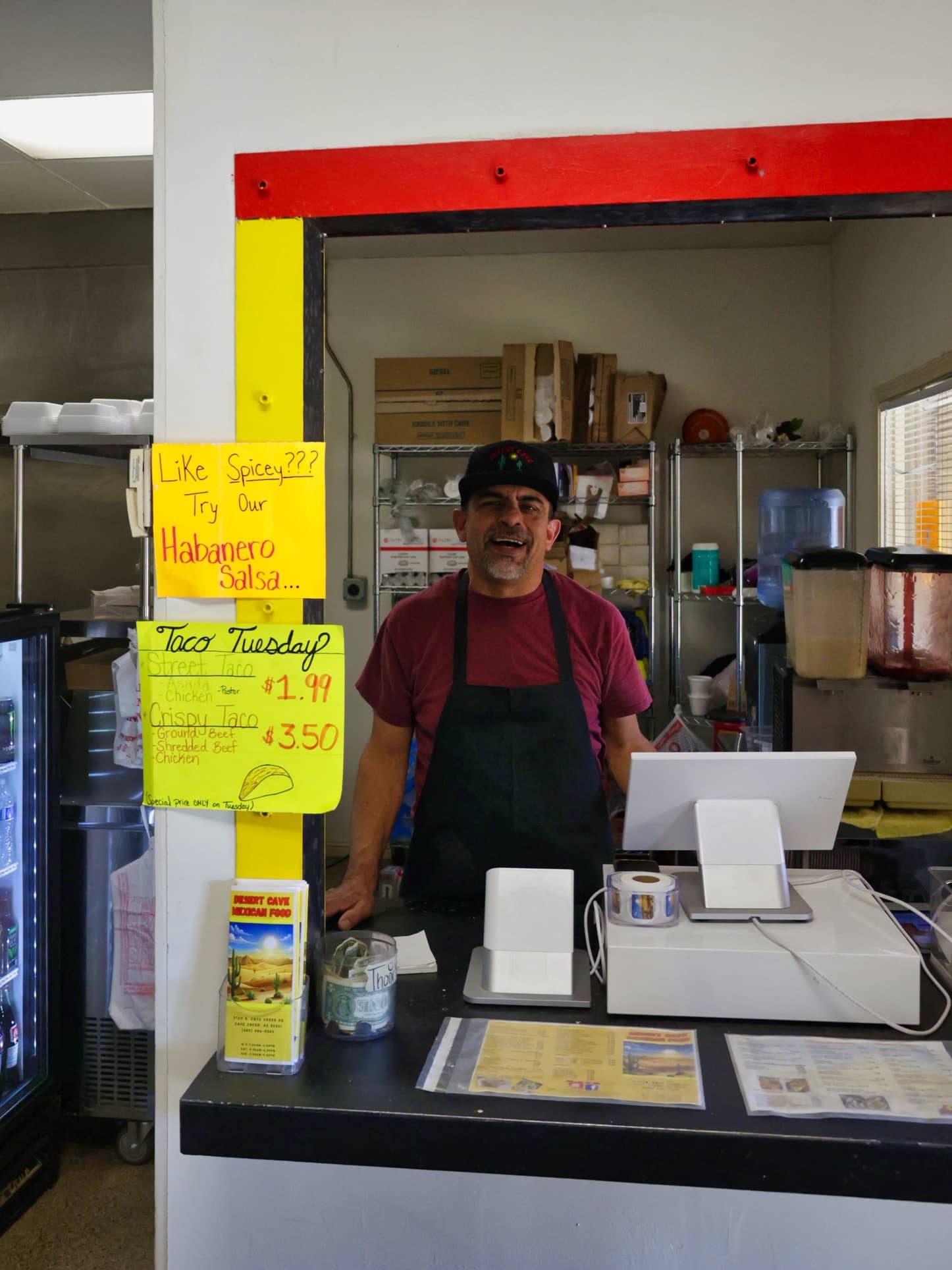 The Desert Cave front counter where customers order in person
