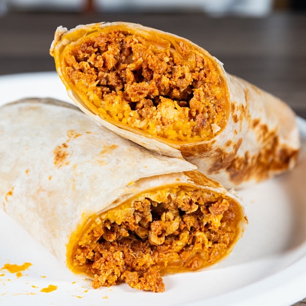 Chorizo breakfast burrito