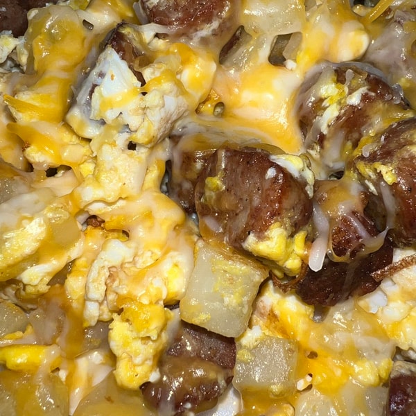 Sausage breakfast burrito